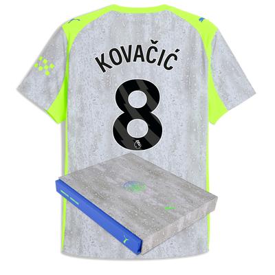 Manchester City Third Authentic Jersey 2025/26 With KOVAČIĆ 8 Printing in Gift Box