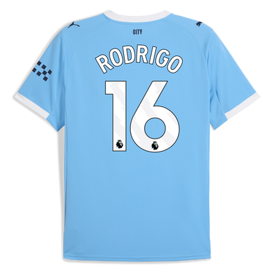Manchester City Thuisshirt 2025/26  en RODRIGO 16 bedrukking