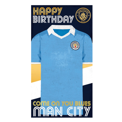 Manchester City 'Happy Birthday' Retro Shirt Card