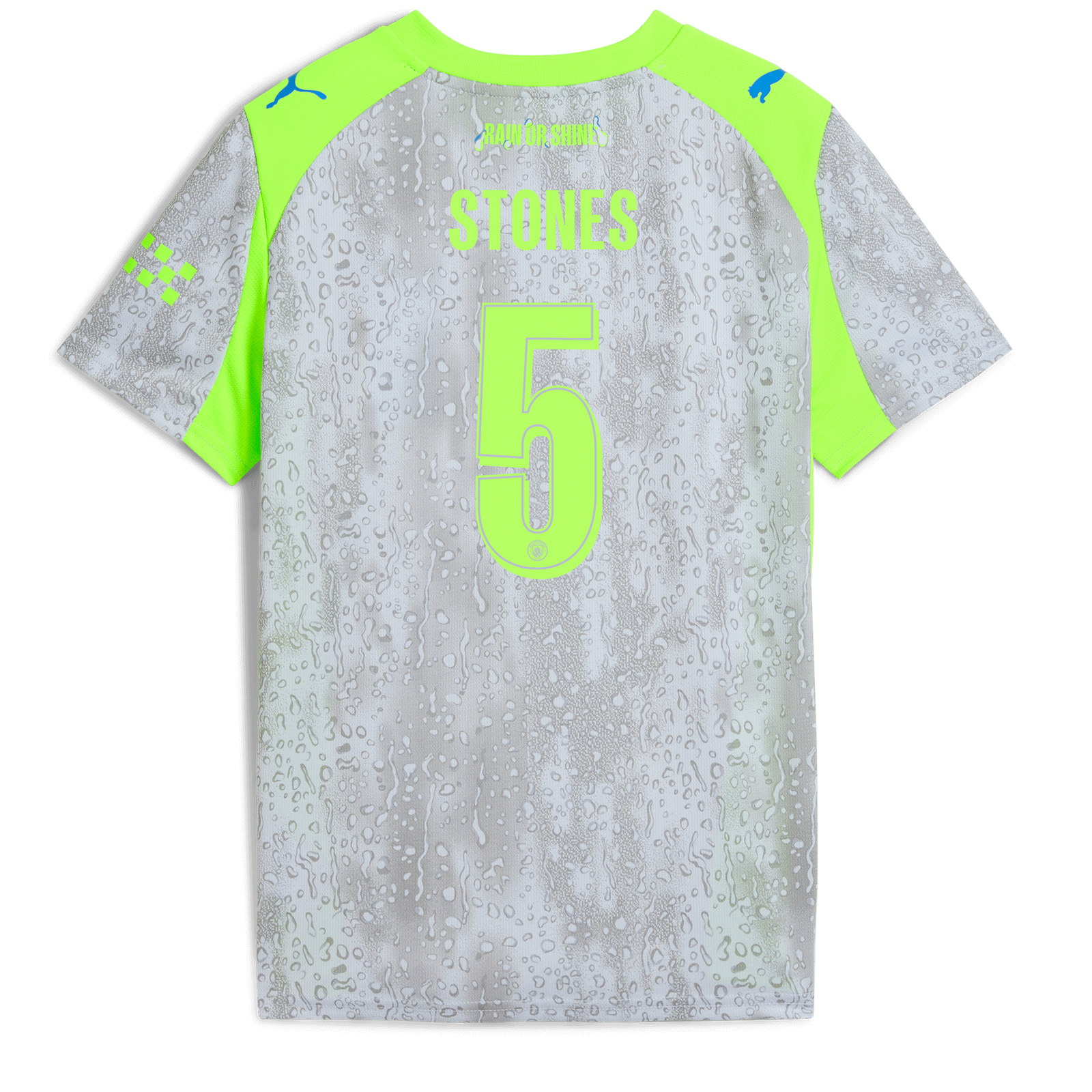 Kids' Manchester City Third Jersey 2025/26 With STONES 5