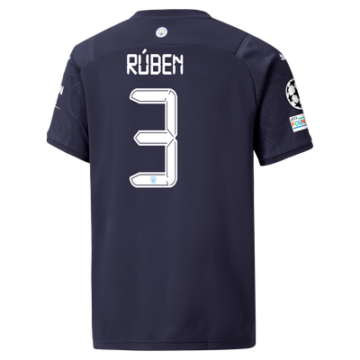 Kids Manchester City 3rd Shirt 21/22 with Rúben Dias printing