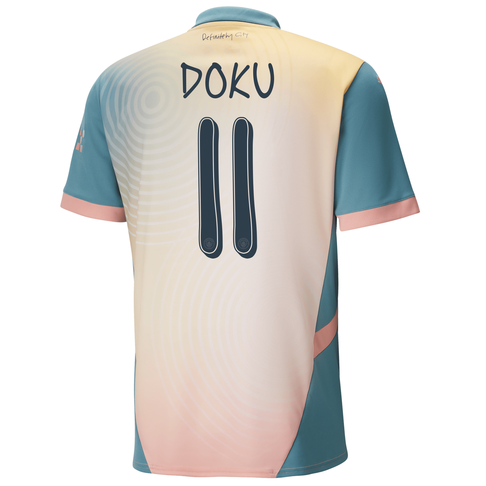 Manchester City 'Definitely City' Jersey 2024/25 With DOKU 11 printing |  Official Man City Store