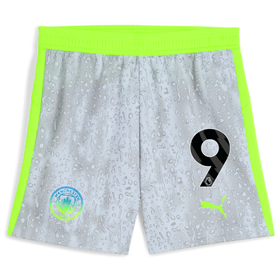 Kids' Manchester City Football Shorts 2025/26 with #9