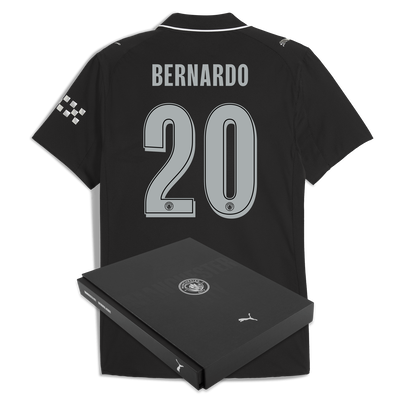 Manchester City Away Authentic Jersey 2025/26 With BERNARDO 20 Printing in Gift Box