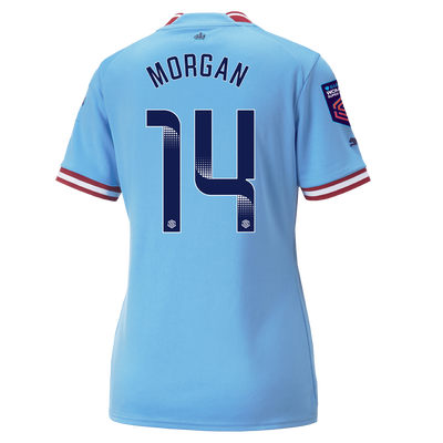 Women's Manchester City Home Jersey 22/23 with MORGAN 14 printing