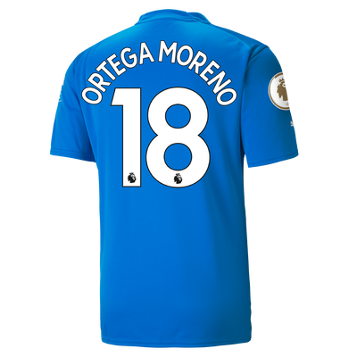 Manchester City Goalkeeper Jersey 2022/23 with ORTEGA MORENO 18 printing