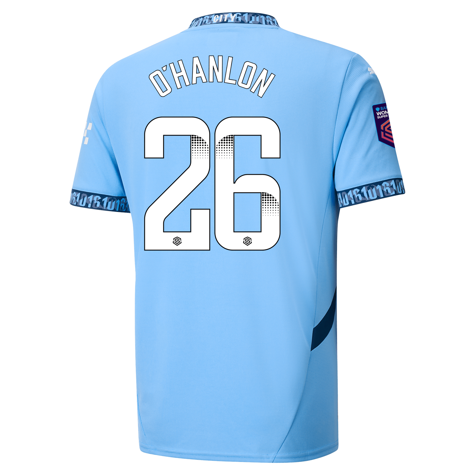 Manchester City Home Jersey 2024 25 With O HANLON 26 Printing Official Man City Store