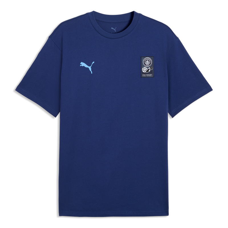 Man City FtblCulture Relaxed Tee 2026/27 blue jewel-dewdrop - Check out all Manchester City t-shirts online - Official Manchester City FC store