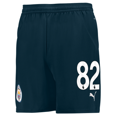 Kids' Manchester City Football Shorts 2024/25 with #82