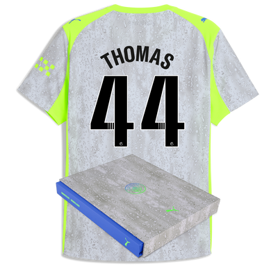 Manchester City Third Authentic Jersey 2025/26 With THOMAS 44 Printing in Gift Box