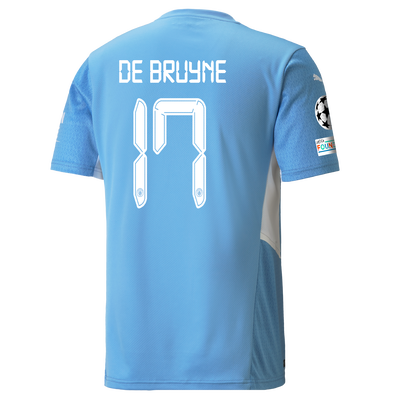 Manchester City Home Shirt 21/22 with Kevin de Bruyne printing