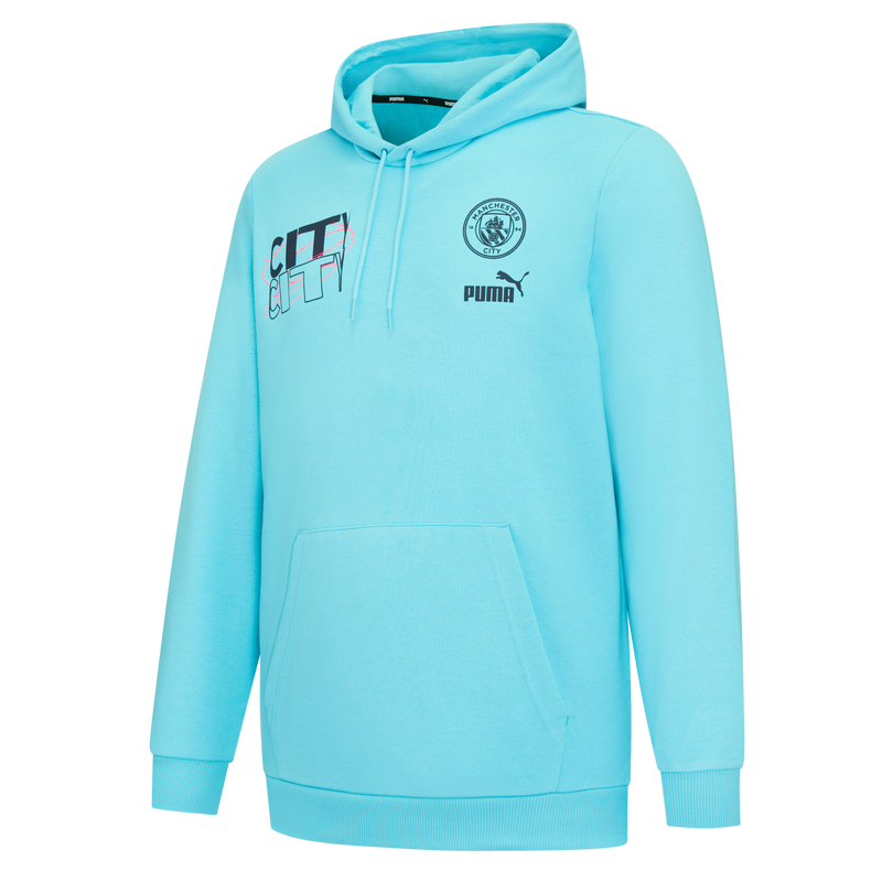 MCFC LW MENS FTBLCORE GRAPHIC HOODY - dark navy