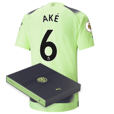 Manchester City Authentic Third Jersey 2022/23 with AKÉ 6 printing in Gift Box