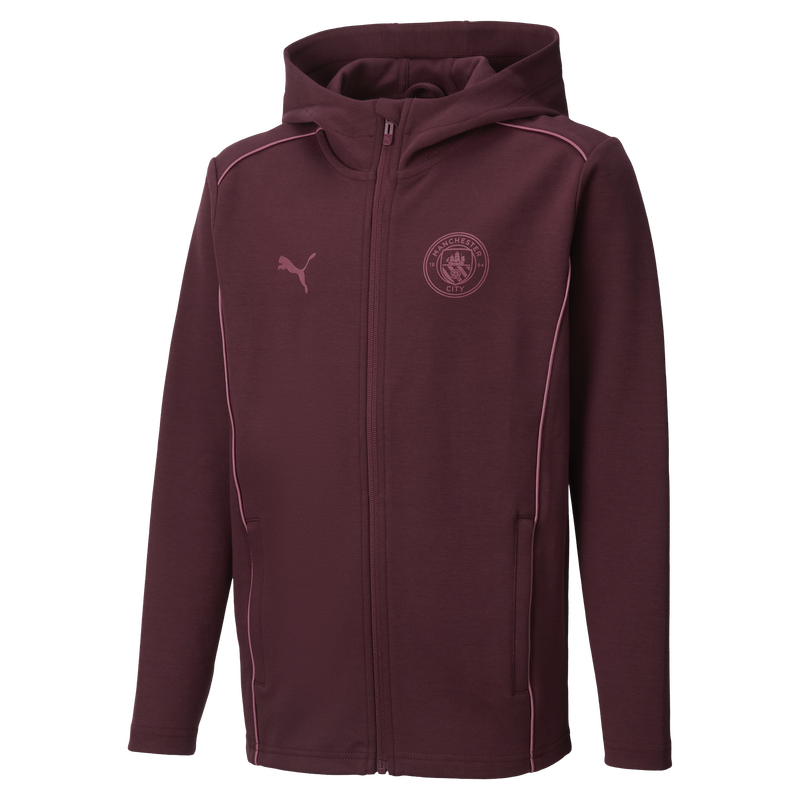 MCFC LW KIDS CASUALS HOODED JKT - burgundy