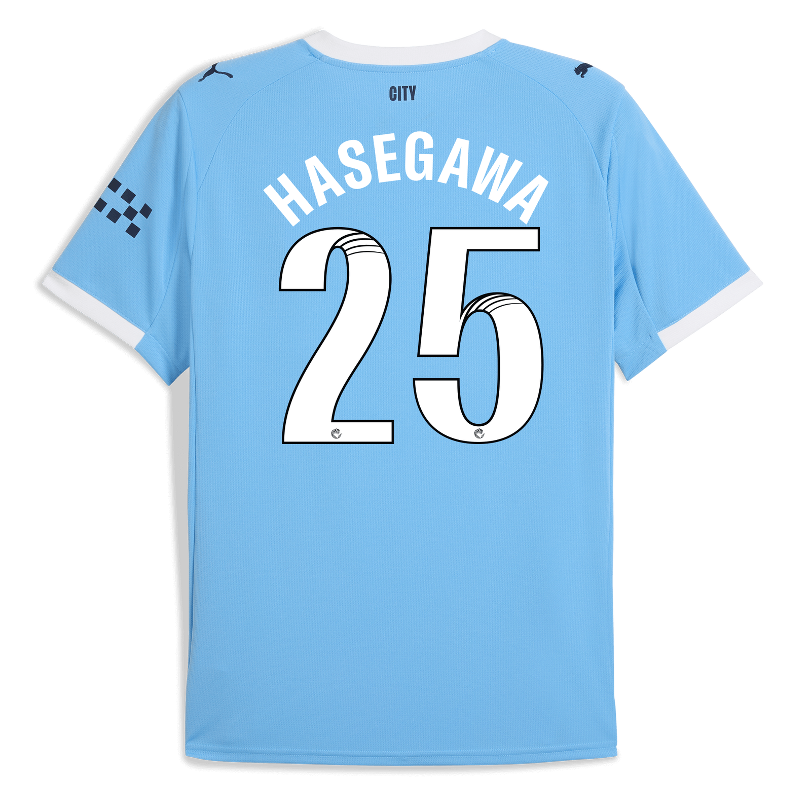 Manchester City Home Jersey 2025/26 With HASEGAWA 25