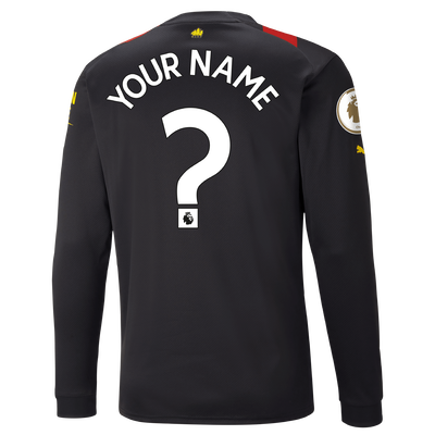 Manchester City Away Jersey 2022/23 Long Sleeve With Custom Printing