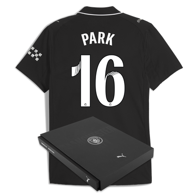 Manchester City Away Authentic Jersey 2025/26 With PARK 16 Printing in Gift Box