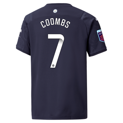 Kids Manchester City 3rd Shirt 21/22 with Laura Coombs printing