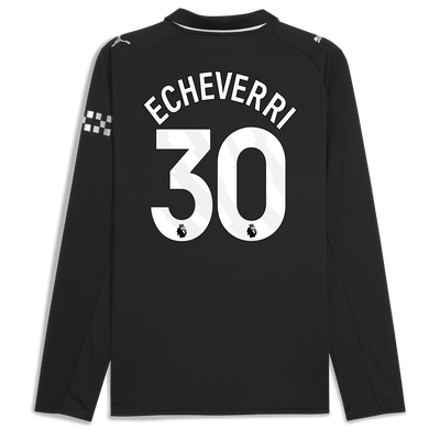 Manchester City Away Jersey 2025/26 Long Sleeve With ECHEVERRI 30 Printing