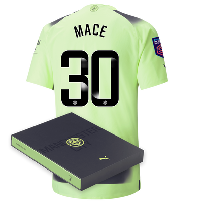 Manchester City Authentic Third Jersey 2022/23 with MACE 30 printing in Gift Box