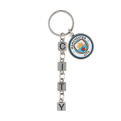 Porte-clés avec breloque à écusson du club Manchester City