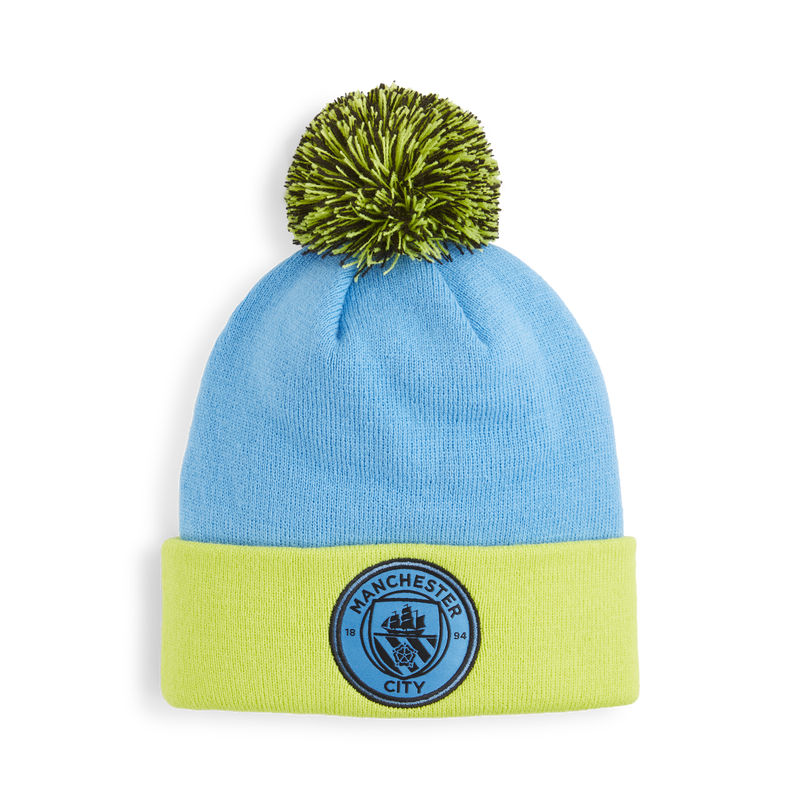 MCFC LW KIDS POM POM BEANIE - blue