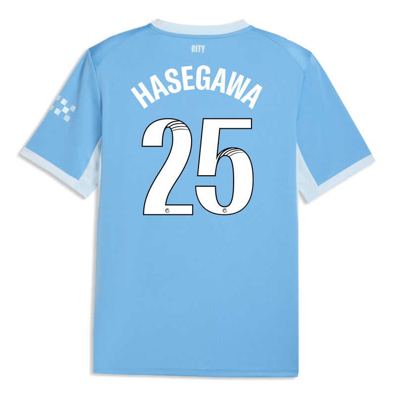 Man City Home Jersey 2026/27 With HASEGAWA 25 Printing  blue-icy blue - Size 3XL from polyester for males  - Official Manchester City FC store