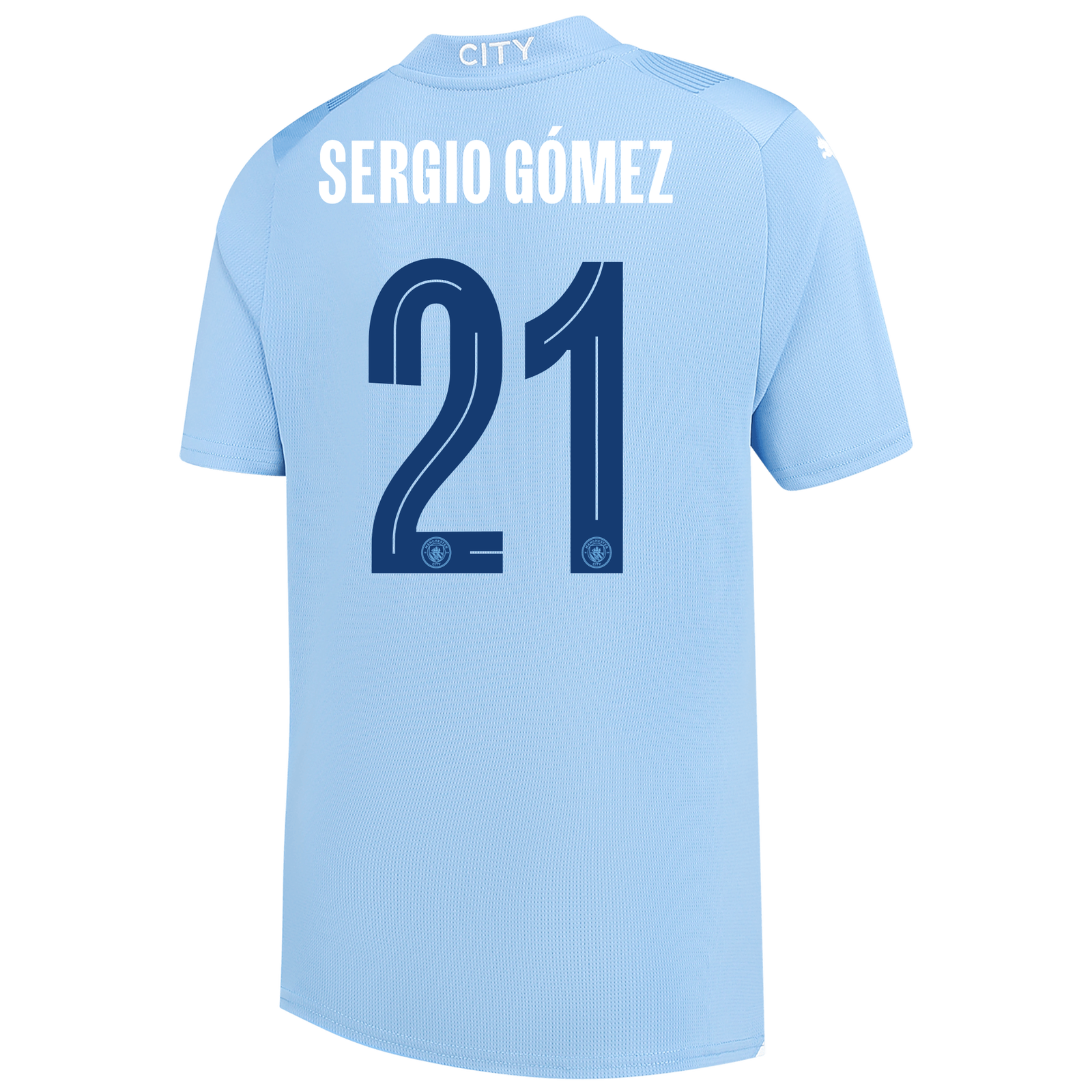 Kids Manchester City Home Jersey 2023 24 with SERGIO G MEZ 21