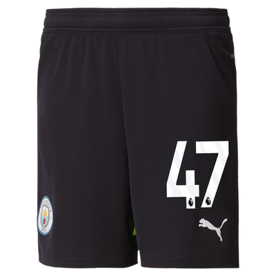Kids' Manchester City Football Shorts 2024/25 with #47