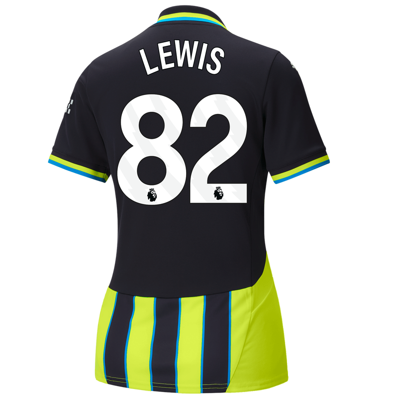 Women's Man City Away Jersey 24/25 With LEWIS 82 Printing new navy - Size L from polyester for females  - Official Manchester City FC store