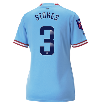 Women's Manchester City Home Jersey 22/23 with STOKES 3 printing
