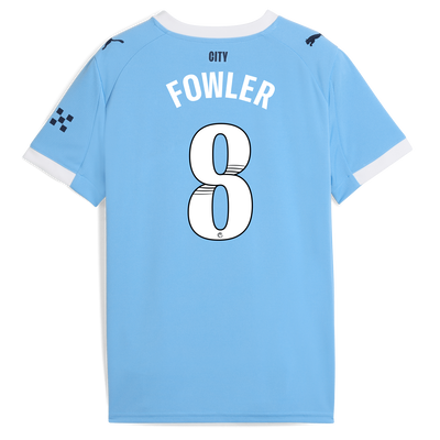 Kids' Manchester City Home Jersey 2025/26 With FOWLER 8 Printing