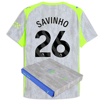 マンチェスター・シティ サードオーセンティックジャージー 2025/26 SAVINHO 26 プリント入り ギフトボックス付き