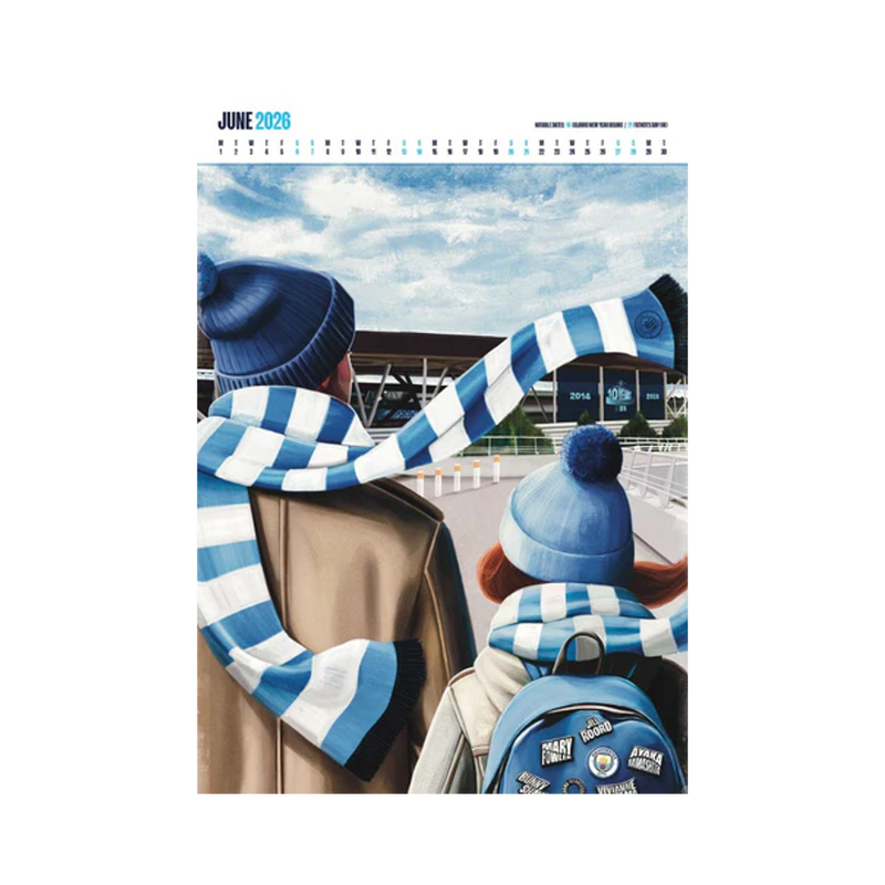 MCFC 2026 A3 CALENDAR - blue