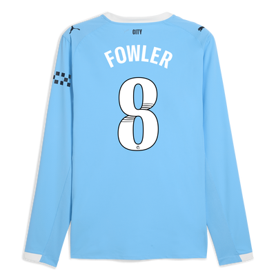 マンチェスター・シティ 2025/26 アセンティック ホームユニフォーム（長袖 FOWLER 8プリント付き）