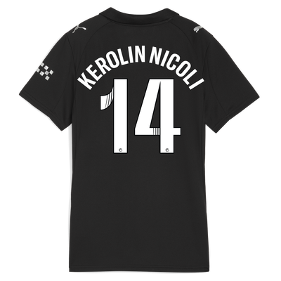 Women's Manchester City Away Jersey 2025/26 With KEROLIN NICOLI 14 Printing