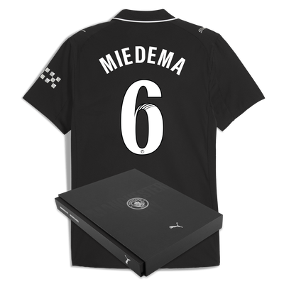 Manchester City Away Authentic Jersey 2025/26 With MIEDEMA 6 Printing in Gift Box
