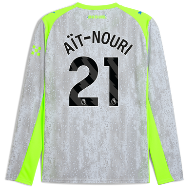 Manchester City Third Jersey 2025/26 Long Sleeve With AÏT-NOURI 21 Printing