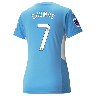 Womens Manchester City Home Shirt 21/22 with Laura Coombs printing