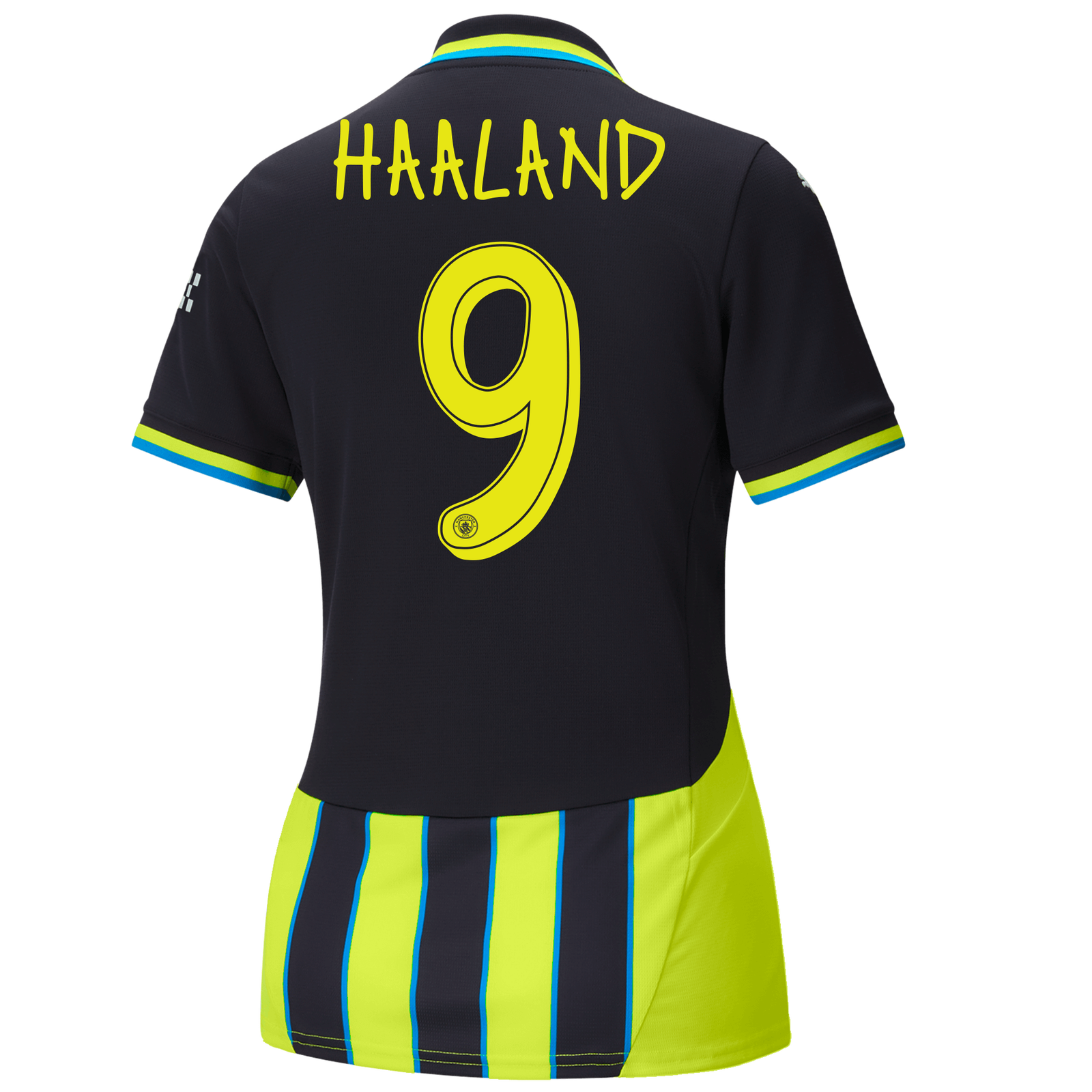 Women s Manchester City Away Jersey 2024 25 With HAALAND 9 Printing Official Man City Store