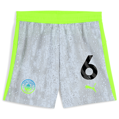 Kids' Manchester City Football Shorts 2025/26 with #6