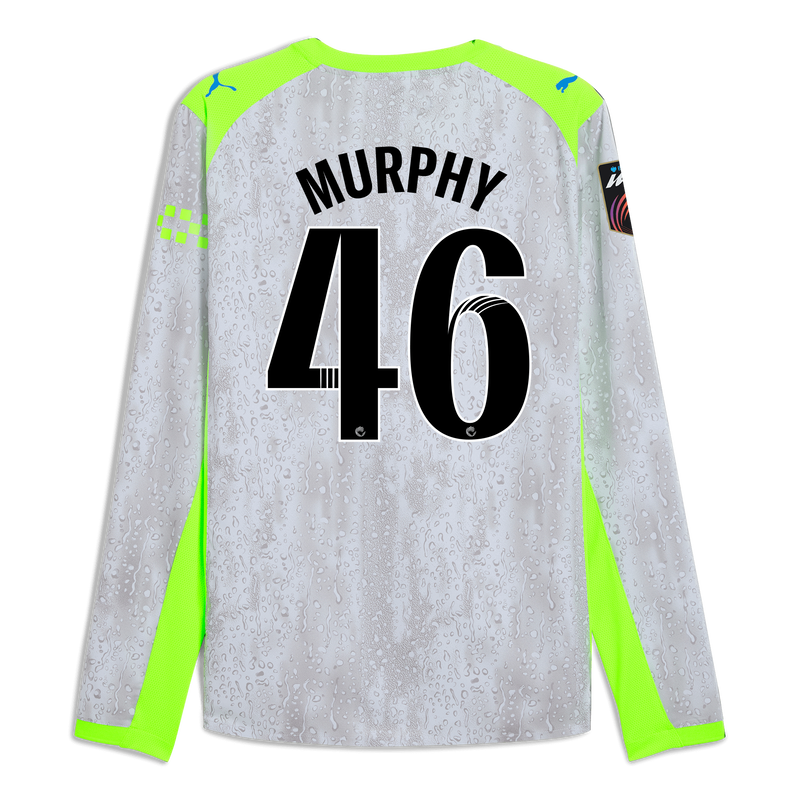 Man City 3rd Authentic Jersey 2025/26 Long Sleeve With MURPHY 46 Printing blue - Check out all Manchester City t-shirts online