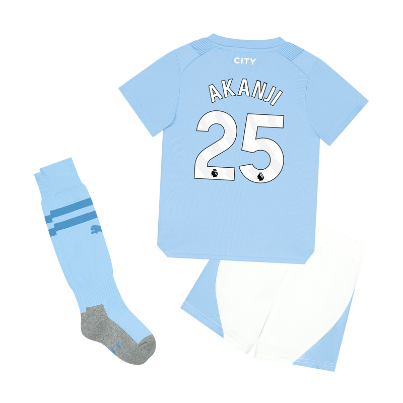 Manchester City Home Mini Kit 2023/24 with AKANJI 25 Printing ...