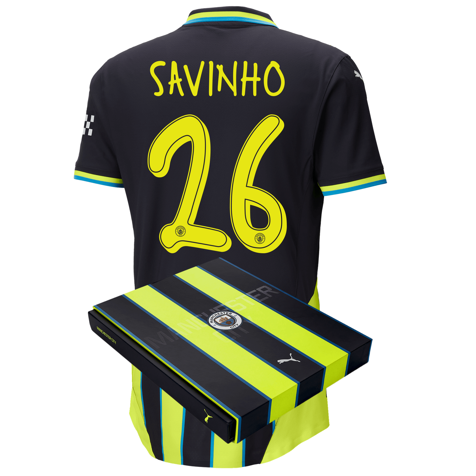 Manchester City Authentic Away Jersey 2024/25 with SAVINHO 26 printing