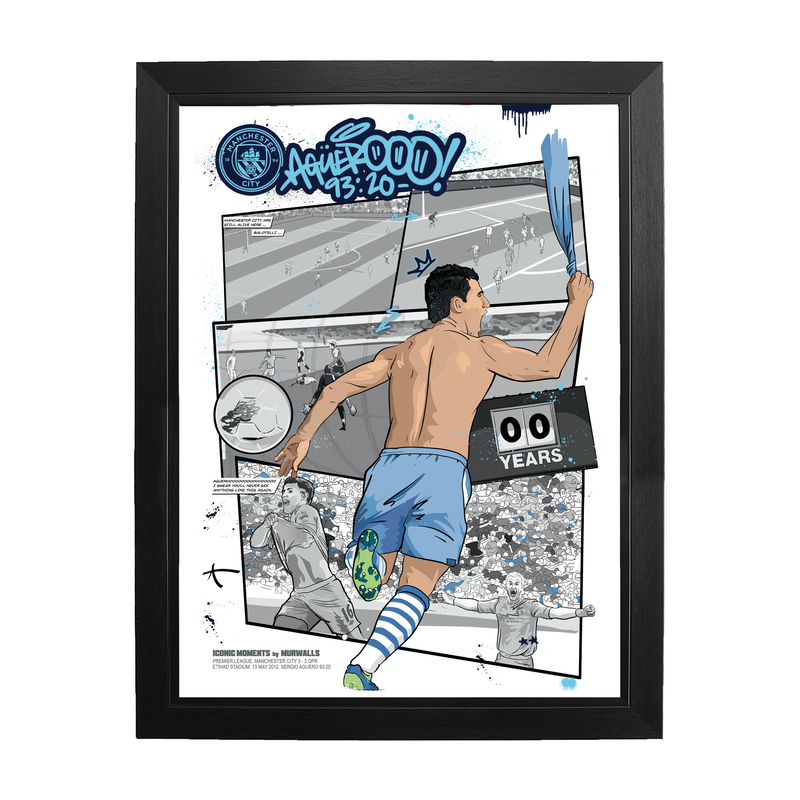 MCFC MURWALLS ICONIC AGUERO - blue