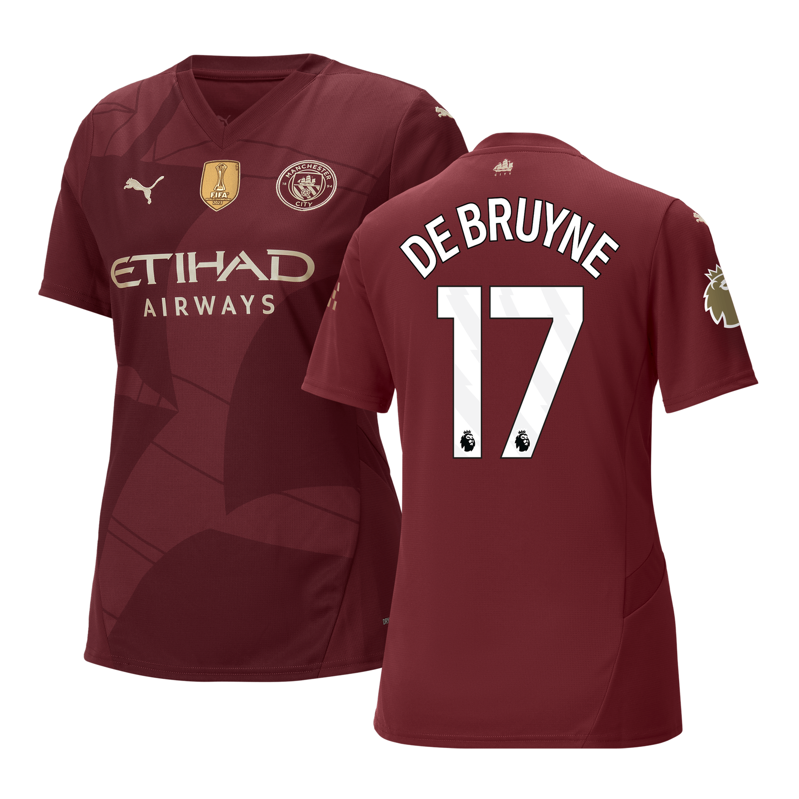 Women s Manchester City Third Jersey 2024 25 With DE BRUYNE 17 Printing