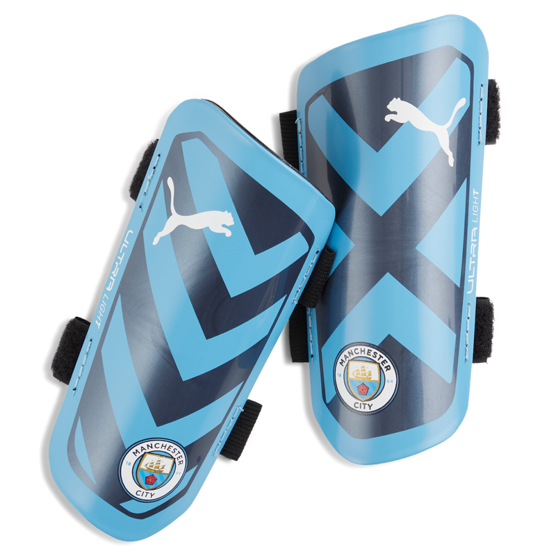 MCFC TR ULTRA LIGHT STRAP SHIN GUARD - team light blue