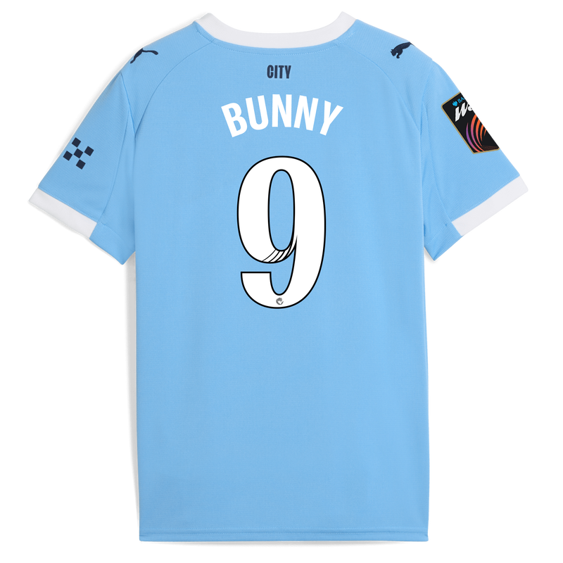 Kids' Man City Home Jersey 2025/26 With BUNNY 9 Printing  blue - Check out all Manchester City t-shirts online - Official Manchester City FC store