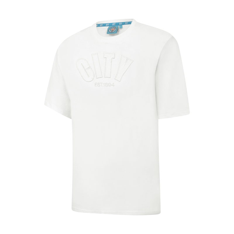 Women's Man City Collegiate Boyfriend Tee white - Check out all Manchester City t-shirts online - Official Manchester City FC store
