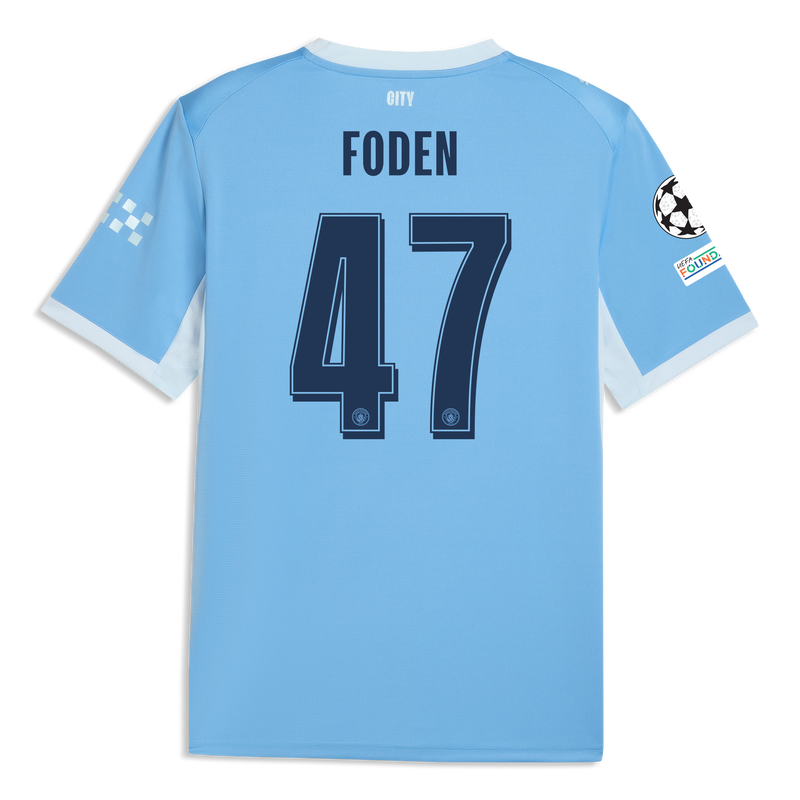 Man City Home Jersey 2026/27 With FODEN 47 Printing  blue-icy blue - Size M from polyester for males  - Official Manchester City FC store
